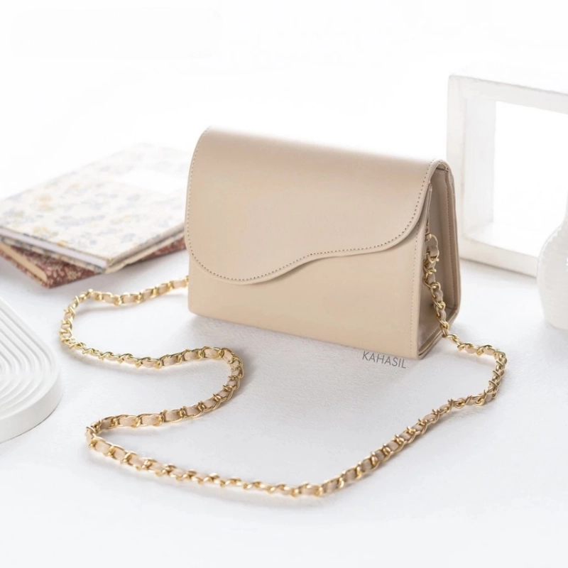 Product image KAHASIL - Tas Selempang Wanita Sling Bag Shoulder Bag Bahan Kulit PU Leather KHTS13 all variant Mocca